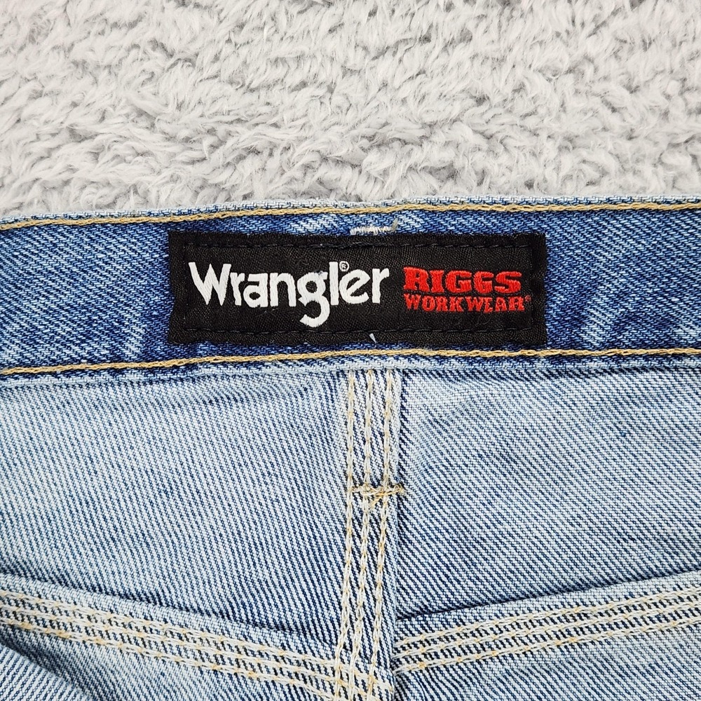 Wrangler Riggs Workwear Carpenter Shorts Mens 48 Blue Denim Relaxed 11 Inseam - Picture 4 of 15